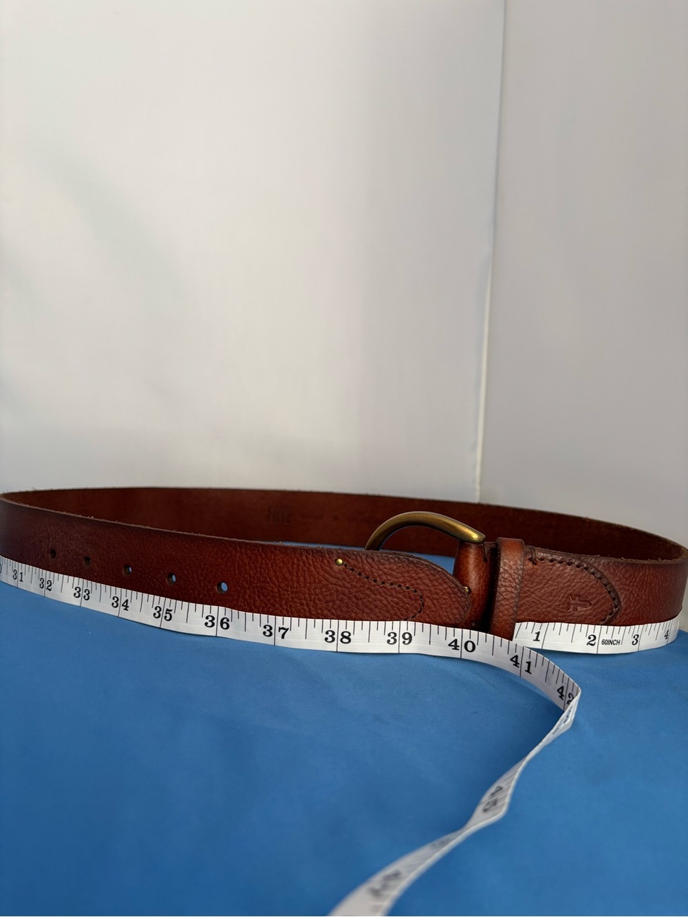 Brown vintage inspired genuine leather size medium Frye belt. Western, boho. - Picture 16 of 16